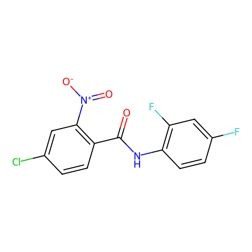 4-chloro-N-(2,4-difluorophenyl)-2-nitrobenzamide structure
