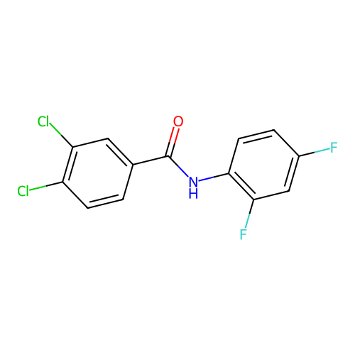 3,4-dichloro-N-(2,4-difluorophenyl)benzamide structure