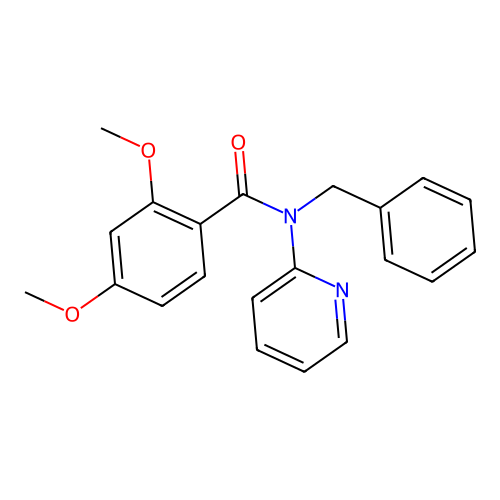 N-benzyl-2,4-dimethoxy-N-(pyridin-2-yl)benzamide structure