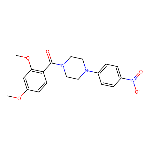 2,4-Dimethoxyphenyl 4-(4-nitrophenyl)piperazinyl ketone structure