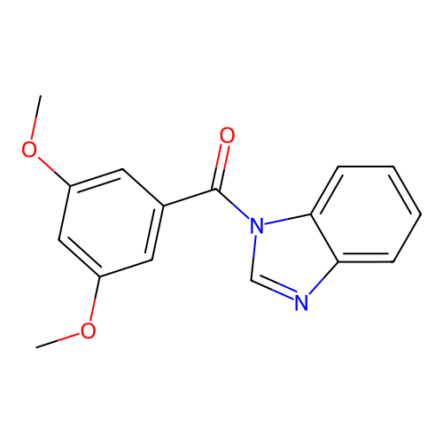 1H-benzimidazol-1-yl(3,5-dimethoxyphenyl)methanone structure