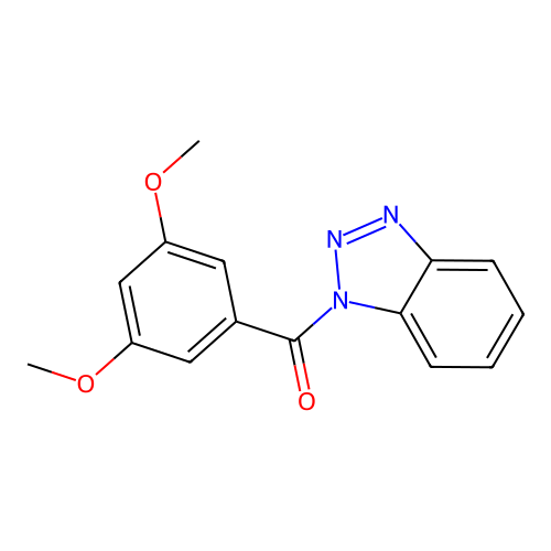 1H-benzotriazol-1-yl(3,5-dimethoxyphenyl)methanone structure
