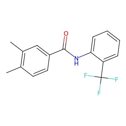 3,4-dimethyl-N-[2-(trifluoromethyl)phenyl]benzamide structure