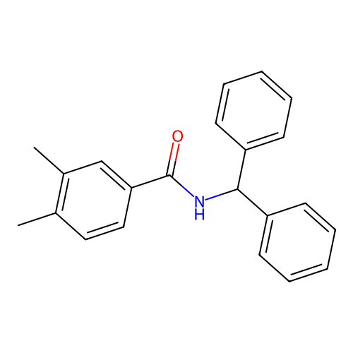 N-benzhydryl-3,4-dimethylbenzamide structure