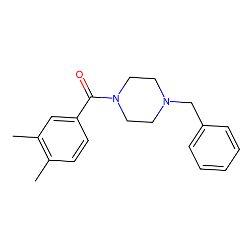 (4-Benzylpiperazin-1-yl)(3,4-dimethylphenyl)methanone structure