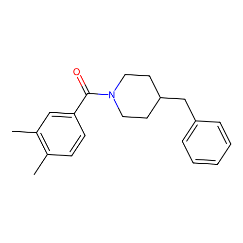 4-Benzyl-1-(3,4-dimethylbenzoyl)piperidine structure