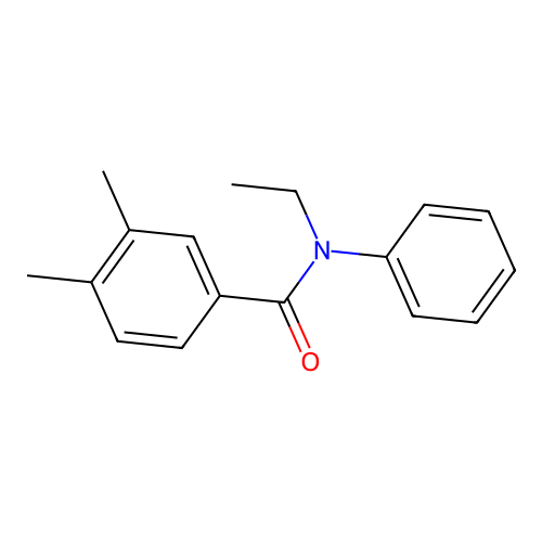 N-ethyl-3,4-dimethyl-N-phenylbenzamide structure