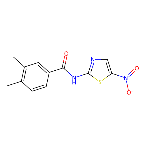 3,4-dimethyl-N-(5-nitro-1,3-thiazol-2-yl)benzamide structure