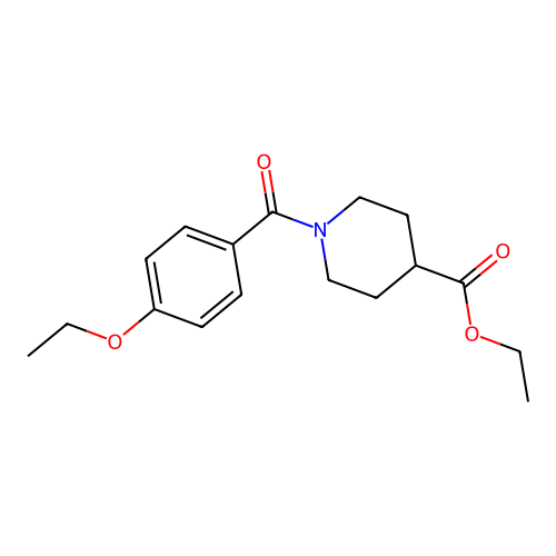 Ethyl 1-(4-ethoxybenzoyl)-4-piperidinecarboxylate structure