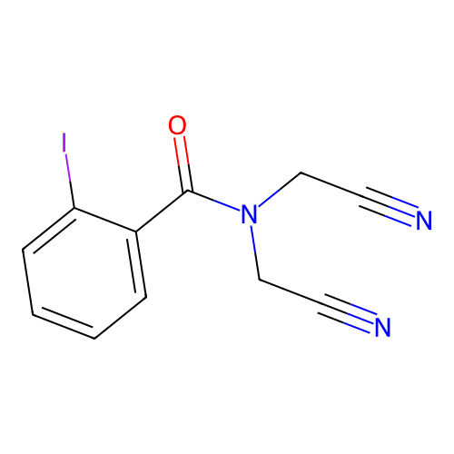 N,N-bis(cyanomethyl)-2-iodobenzamide structure