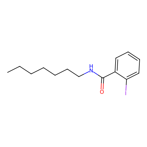 N-heptyl-2-iodobenzamide structure