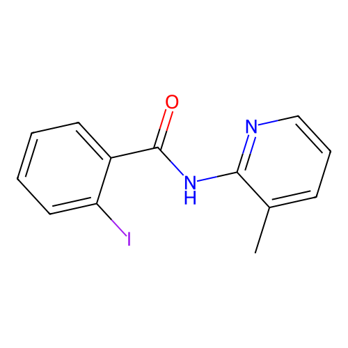2-iodo-N-(3-methylpyridin-2-yl)benzamide structure