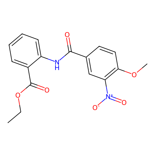 Ethyl 2-[(4-methoxy-3-nitrobenzoyl)amino]benzoate structure