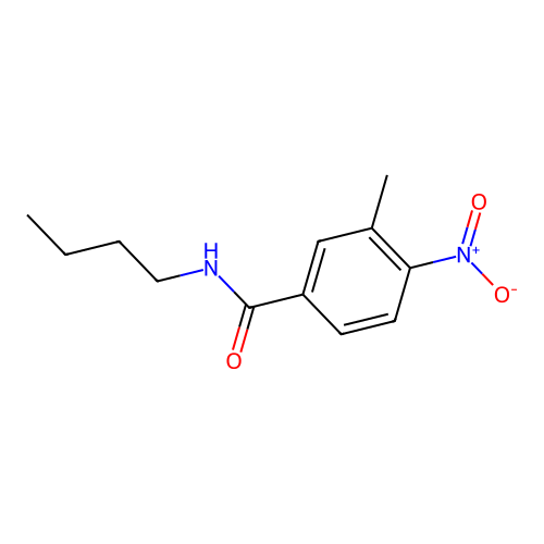 N-butyl-3-methyl-4-nitrobenzamide structure