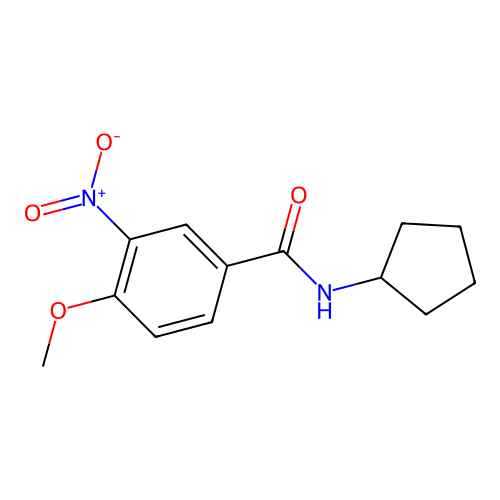 N-cyclopentyl-4-methoxy-3-nitrobenzamide structure