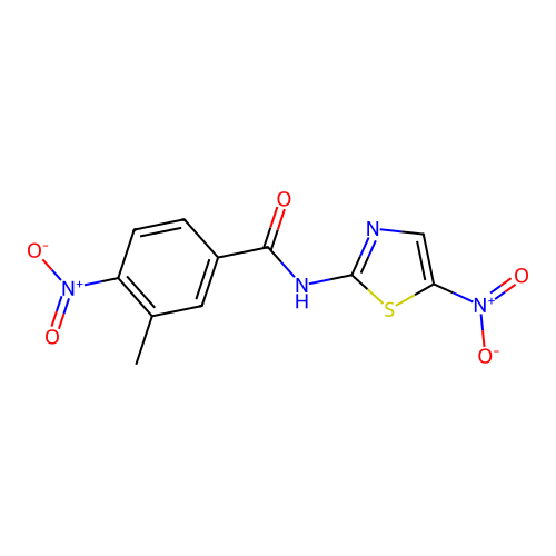 3-methyl-4-nitro-N-(5-nitro-1,3-thiazol-2-yl)benzamide structure