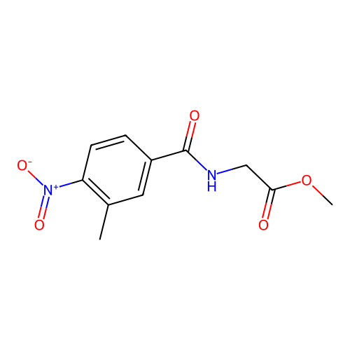 Methyl 2-[(3-methyl-4-nitrobenzoyl)amino]acetate structure