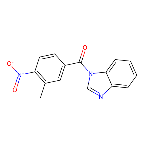 1H-benzimidazol-1-yl(3-methyl-4-nitrophenyl)methanone structure