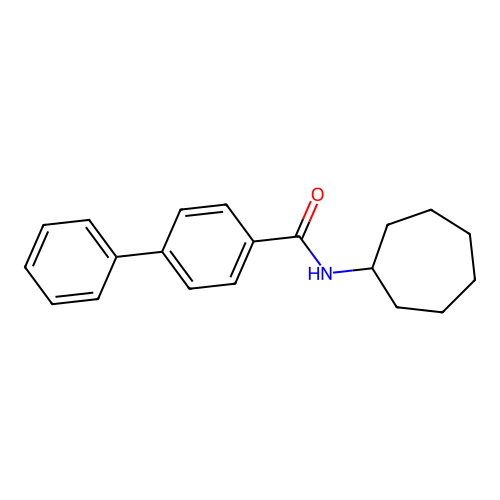N-cycloheptyl-4-phenylbenzamide structure