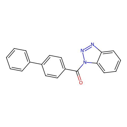 1H-benzotriazol-1-yl(biphenyl-4-yl)methanone structure