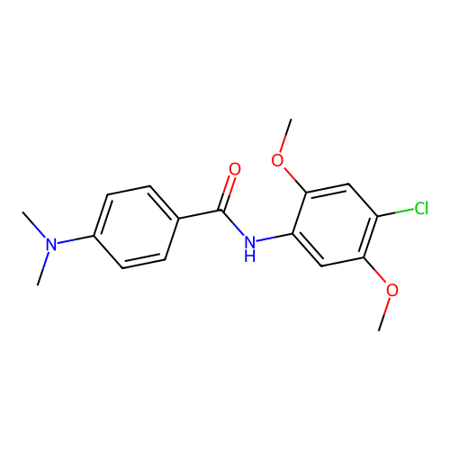 N-(4-chloro-2,5-dimethoxyphenyl)-4-(dimethylamino)benzamide structure