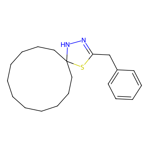 3-Benzyl-4-thia-1,2-diazaspiro[4.11]hexadec-2-ene structure