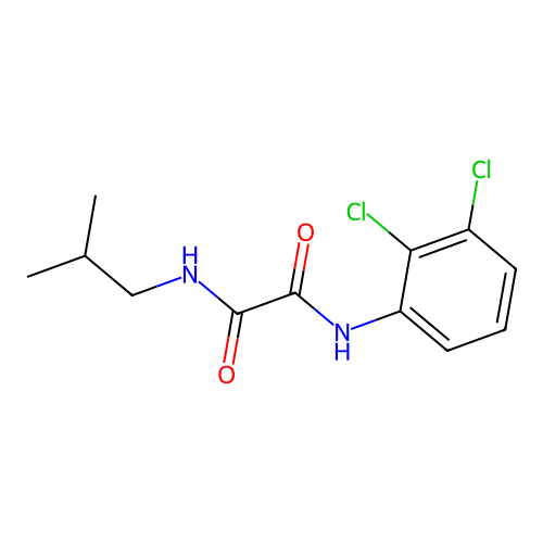 N'-(2,3-dichlorophenyl)-N-(2-methylpropyl)oxamide structure