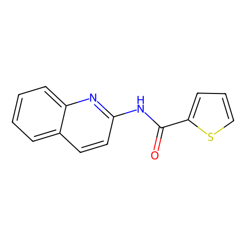 N-(quinolin-2-yl)thiophene-2-carboxamide structure