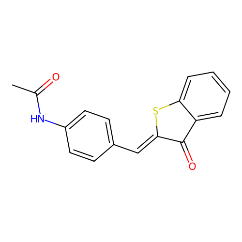 (Z)-N-(4-((3-oxobenzo[b]thiophen-2(3H)-ylidene)methyl)phenyl)acetamide structure