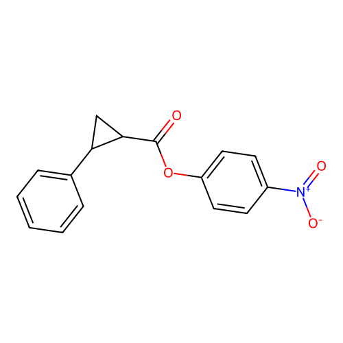 4-Nitrophenyl 2-phenylcyclopropanecarboxylate structure