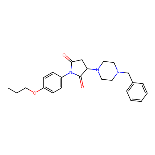 3-(4-Benzylpiperazin-1-yl)-1-(4-propoxyphenyl)pyrrolidine-2,5-dione structure