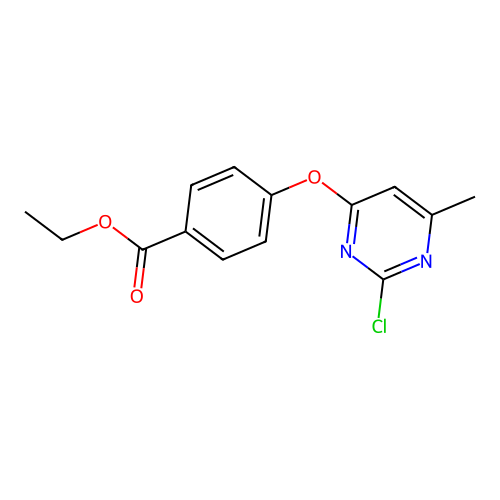 Ethyl 4-(2-chloro-6-methylpyrimidin-4-yloxy)benzoate structure