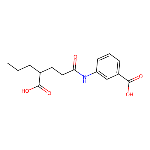 3-(4-Carboxyheptanamido)benzoic acid structure