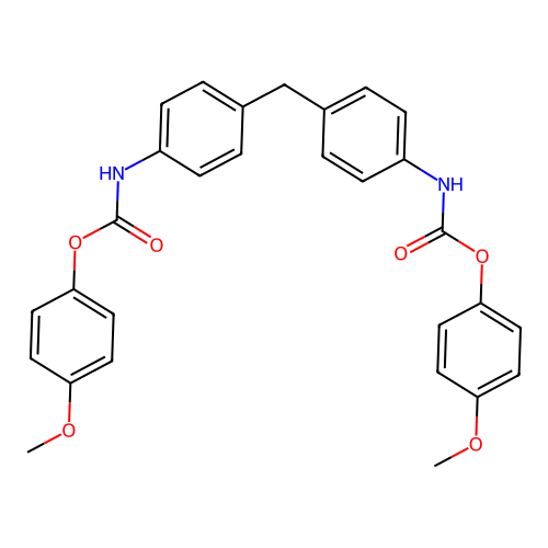 4-Methoxyphenyl 4-(4-{[(4-methoxyphenoxy)carbonyl]amino}benzyl)phenylcarbamate structure