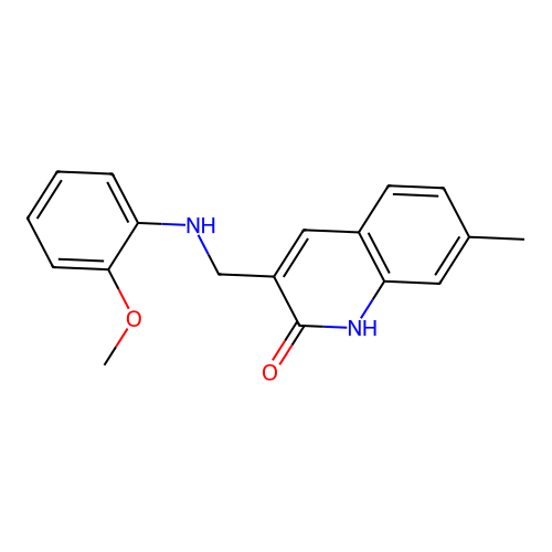 3-{[(2-methoxyphenyl)amino]methyl}-7-methylquinolin-2(1H)-one structure
