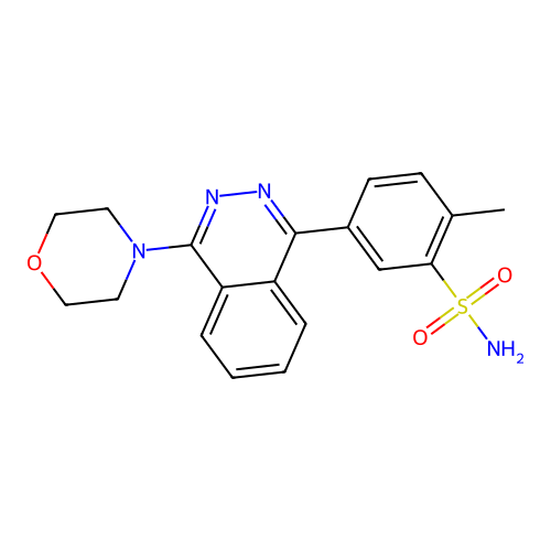 2-Methyl-5-(4-morpholin-4-ylphthalazin-1-yl)benzenesulfonamide structure