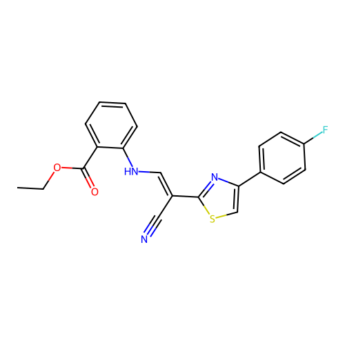 C21H16FN3O2S structure
