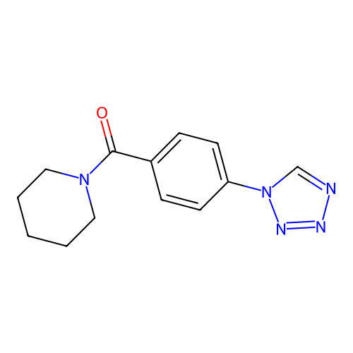 Piperidin-1-yl-(4-tetrazol-1-yl-phenyl)-methanone structure