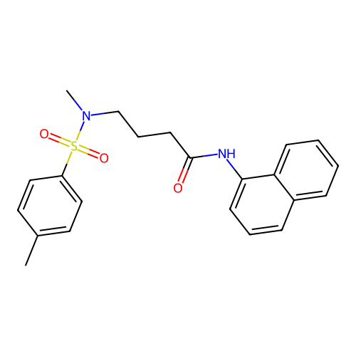 4-{methyl[(4-methylphenyl)sulfonyl]amino}-N-(naphthalen-1-yl)butanamide structure