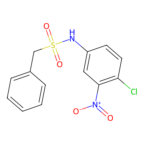 N-(4-chloro-3-nitrophenyl)-1-phenylmethanesulfonamide structure