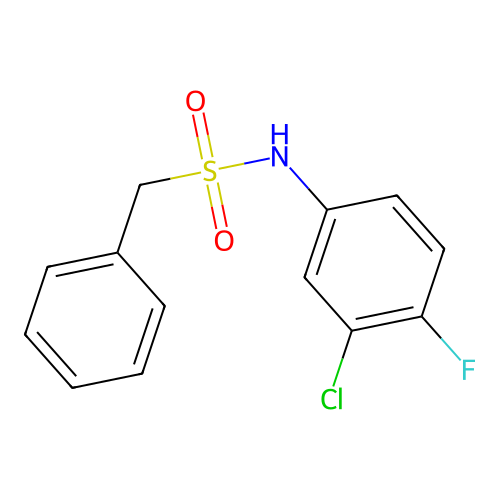 N-(3-chloro-4-fluorophenyl)-1-phenylmethanesulfonamide structure