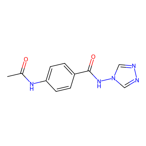 4-(acetylamino)-N-(4H-1,2,4-triazol-4-yl)benzamide structure