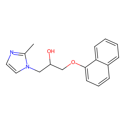 1-(2-methyl-1H-imidazol-1-yl)-3-(naphthalen-1-yloxy)propan-2-ol structure