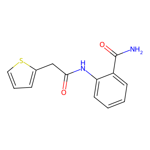 2-[(Thiophen-2-ylacetyl)amino]benzamide structure
