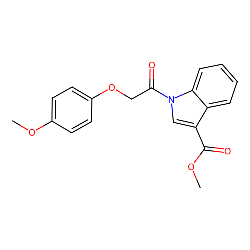 Methyl 1-[2-(4-methoxyphenoxy)acetyl]indole-3-carboxylate structure