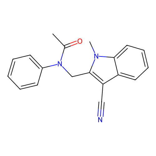 N-(3-Cyano-1-methyl-1H-indol-2-ylmethyl)-N-phenyl-acetamide structure