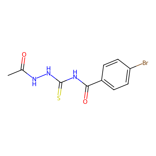 N-(acetamidocarbamothioyl)-4-bromobenzamide structure