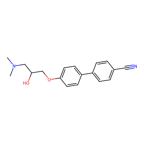 4-[4-[3-(Dimethylamino)-2-hydroxypropoxy]phenyl]benzonitrile structure