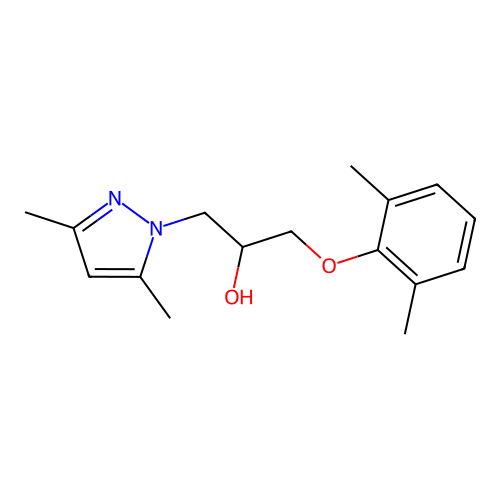 3-(2,6-Dimethylphenoxy)-1-(3,5-dimethylpyrazolyl)propan-2-ol structure