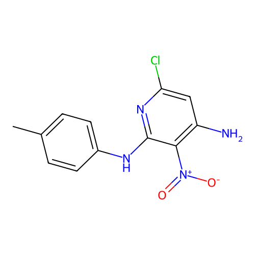 4-Amino-6-chloro-3-nitro-2-(4-toluidino)pyridine structure